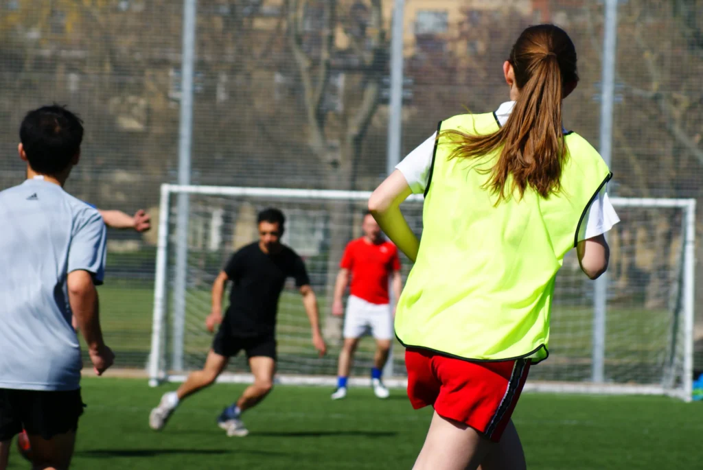 Casual mixed grassroots football game