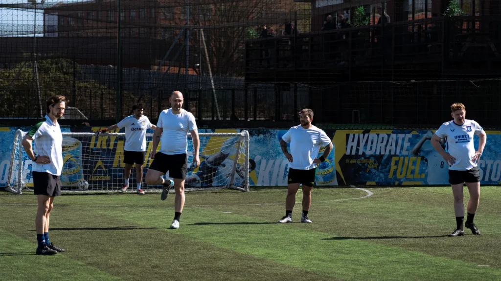 Players of all ages enjoy casual football games in their community